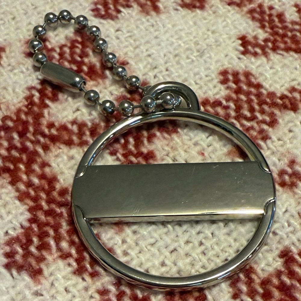 Coach Silver and Black Enamel Keychain, Like New Condition - Picture 7 of 7